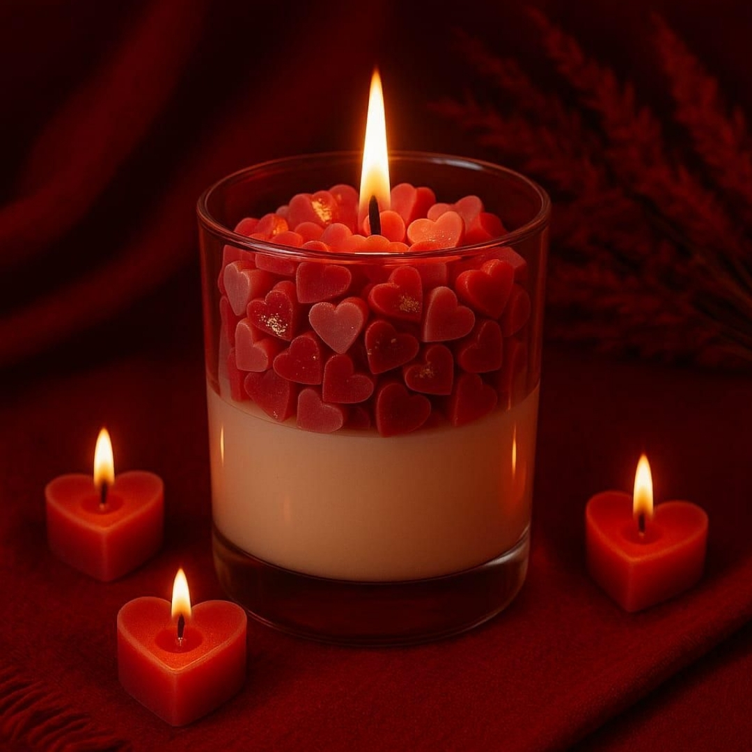 Luxury Heart Jelly Candle – Romantic Aesthetic Piece