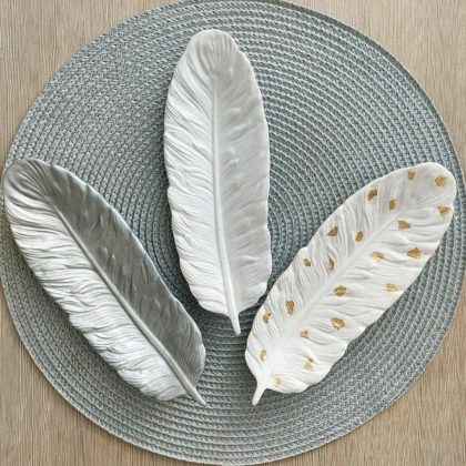 Feather Shape Decorative Tray