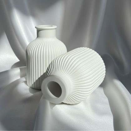 Ribbed Bottle Vase